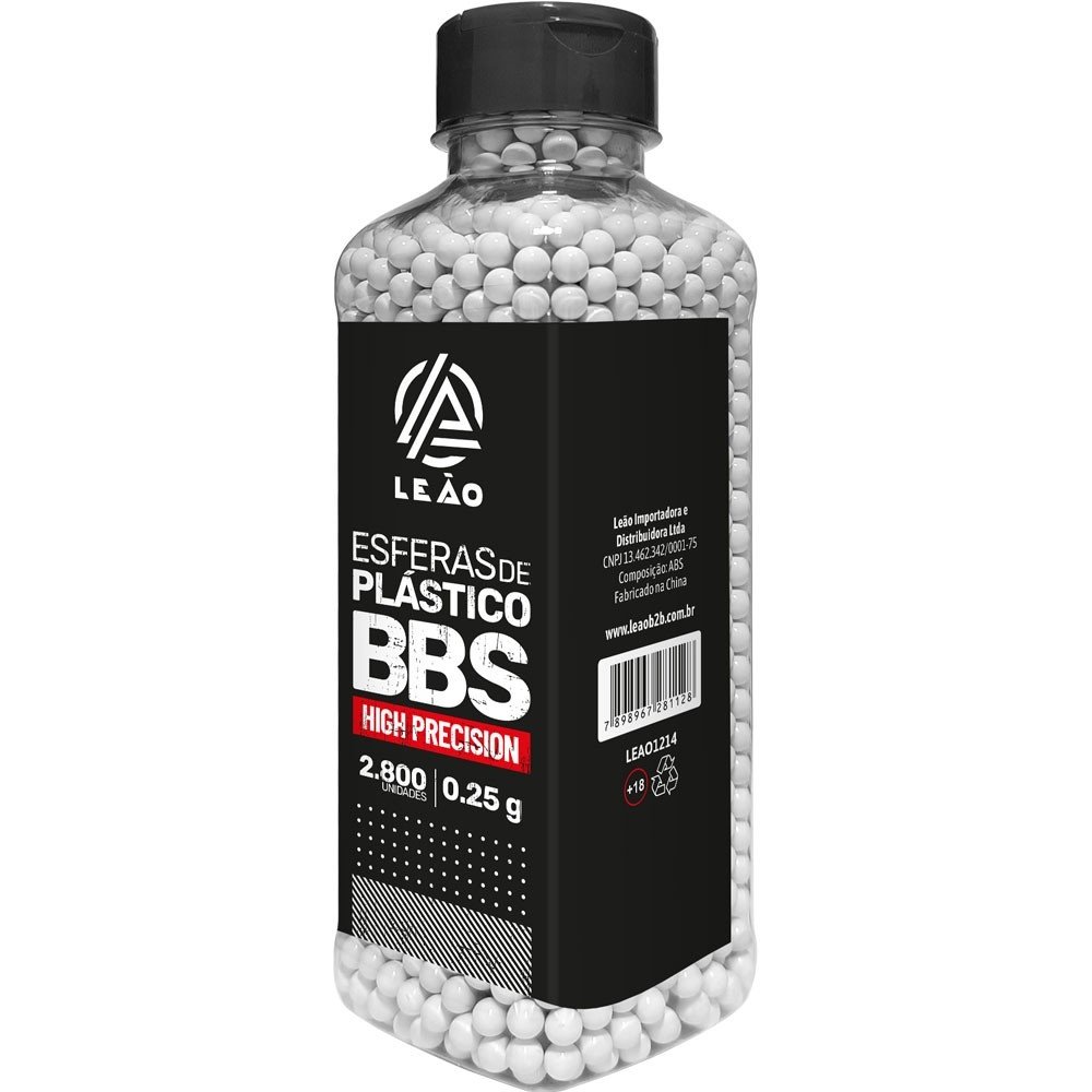 ESFERA AIRSOFT BBS LEÃO 0.25G 6MM POTE COM 2800 BOLINHAS - Imagem 3