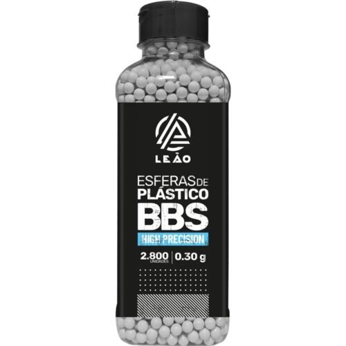ESFERA AIRSOFT BBS LEÃO 0.30G 6MM POTE COM 2800 BOLINHAS
