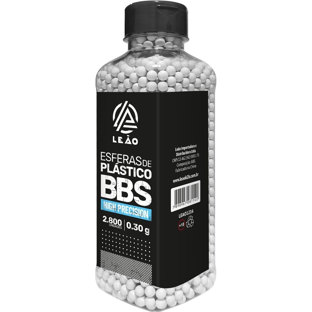 ESFERA AIRSOFT BBS LEÃO 0.30G 6MM POTE COM 2800 BOLINHAS - Imagem 3