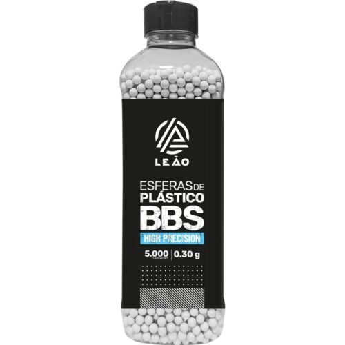 ESFERA AIRSOFT BBS LEÃO 0.30G 6MM POTE COM 5000 BOLINHAS