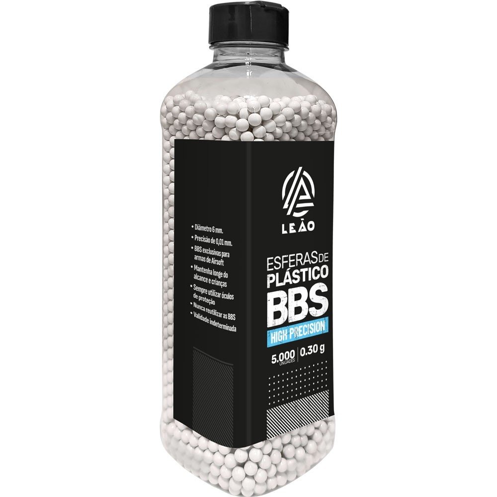 ESFERA AIRSOFT BBS LEÃO 0.30G 6MM POTE COM 5000 BOLINHAS - Imagem 2